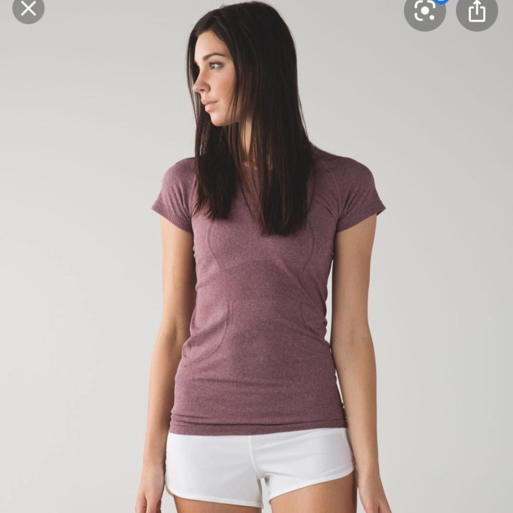Lululemon Swiftly Tech Short Sleeve Bordeaux Sz 4